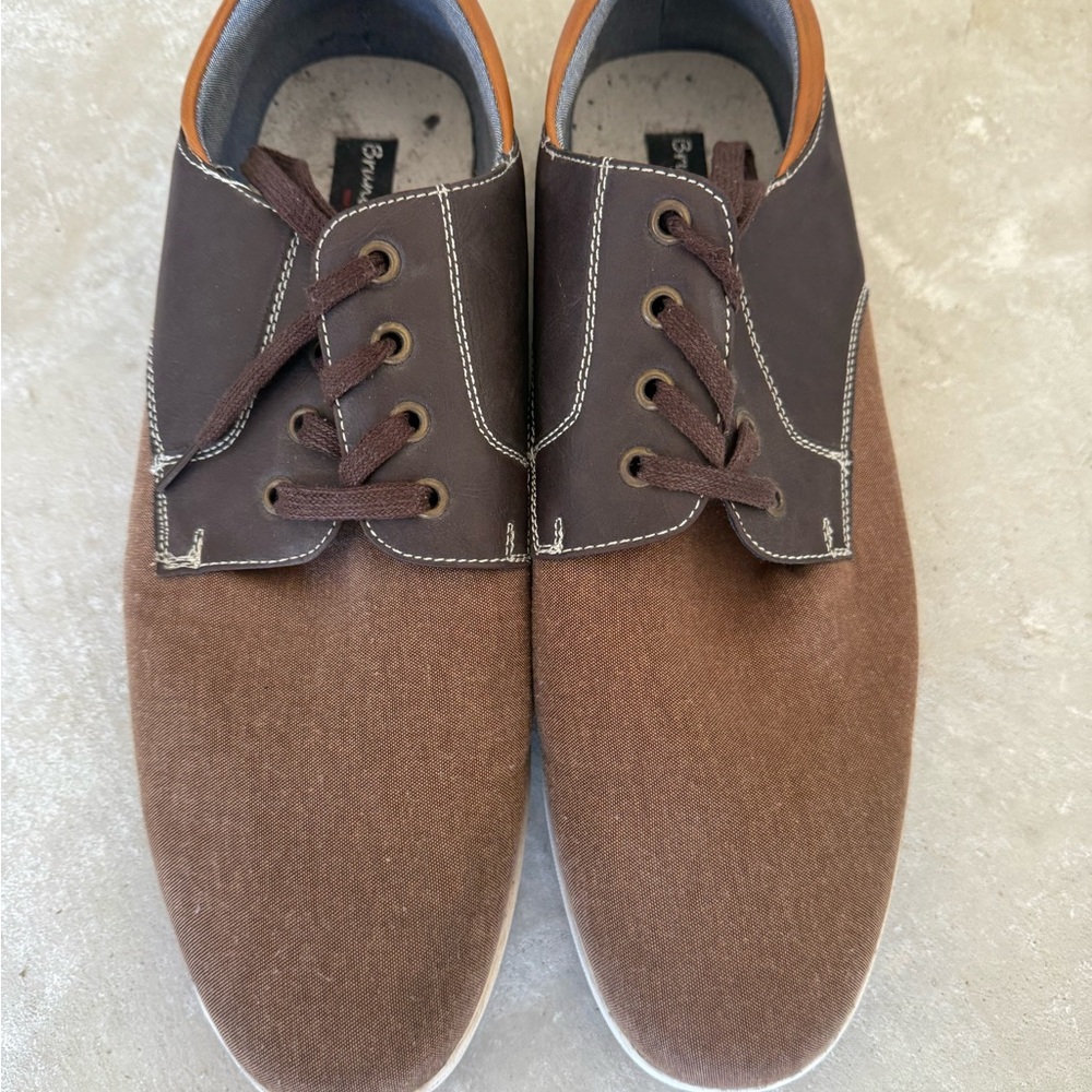 Men's Brown Two-Tone Casual Slip-On Loafers